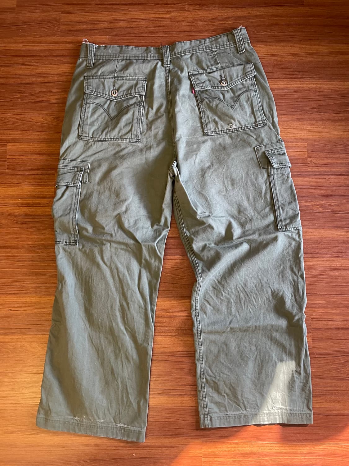 [34X32] 00s 리바이스 카고 바지 올리브 그린 상품이미지2