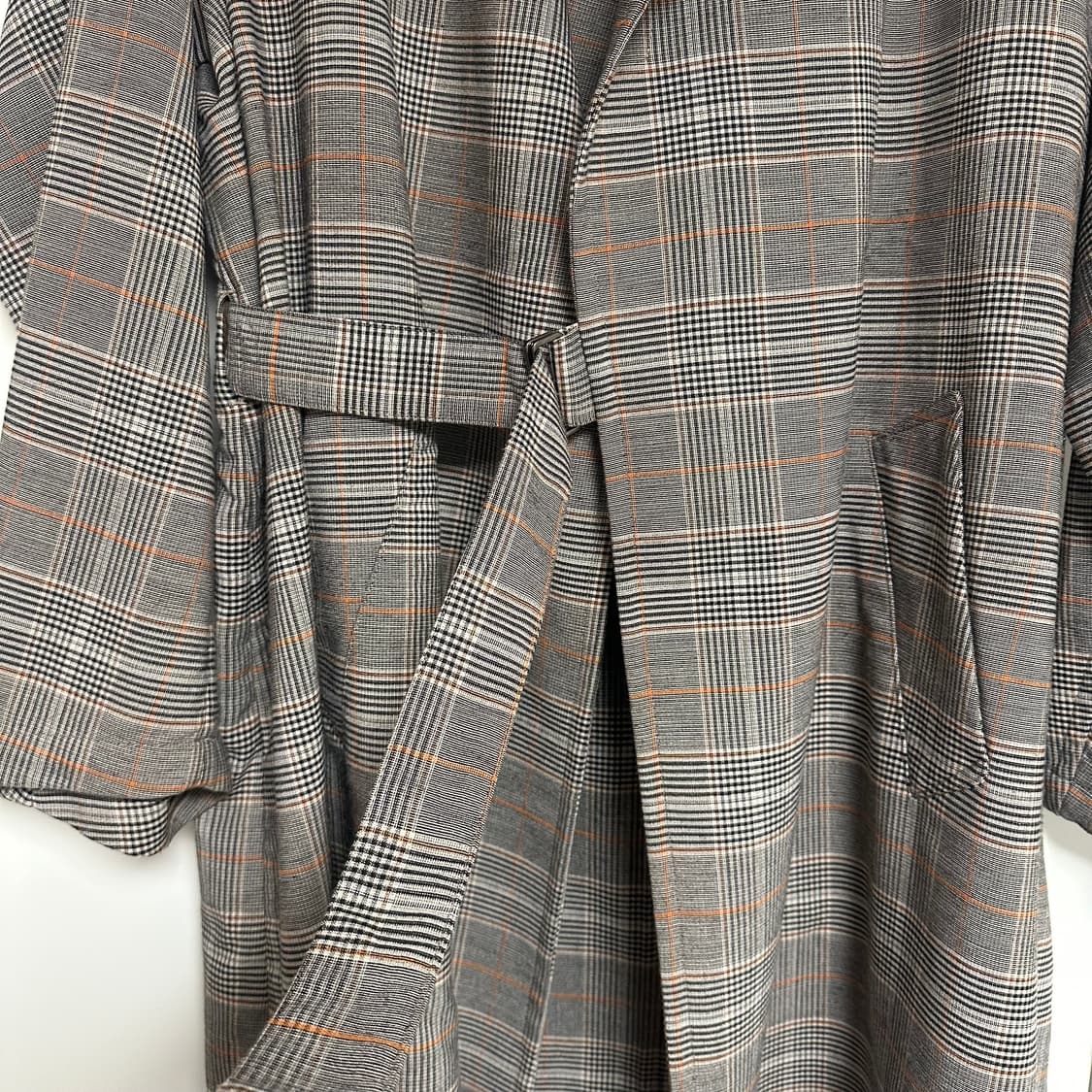 빔즈 빈티지 체크 트렌치 코트 M사이즈 상품이미지5