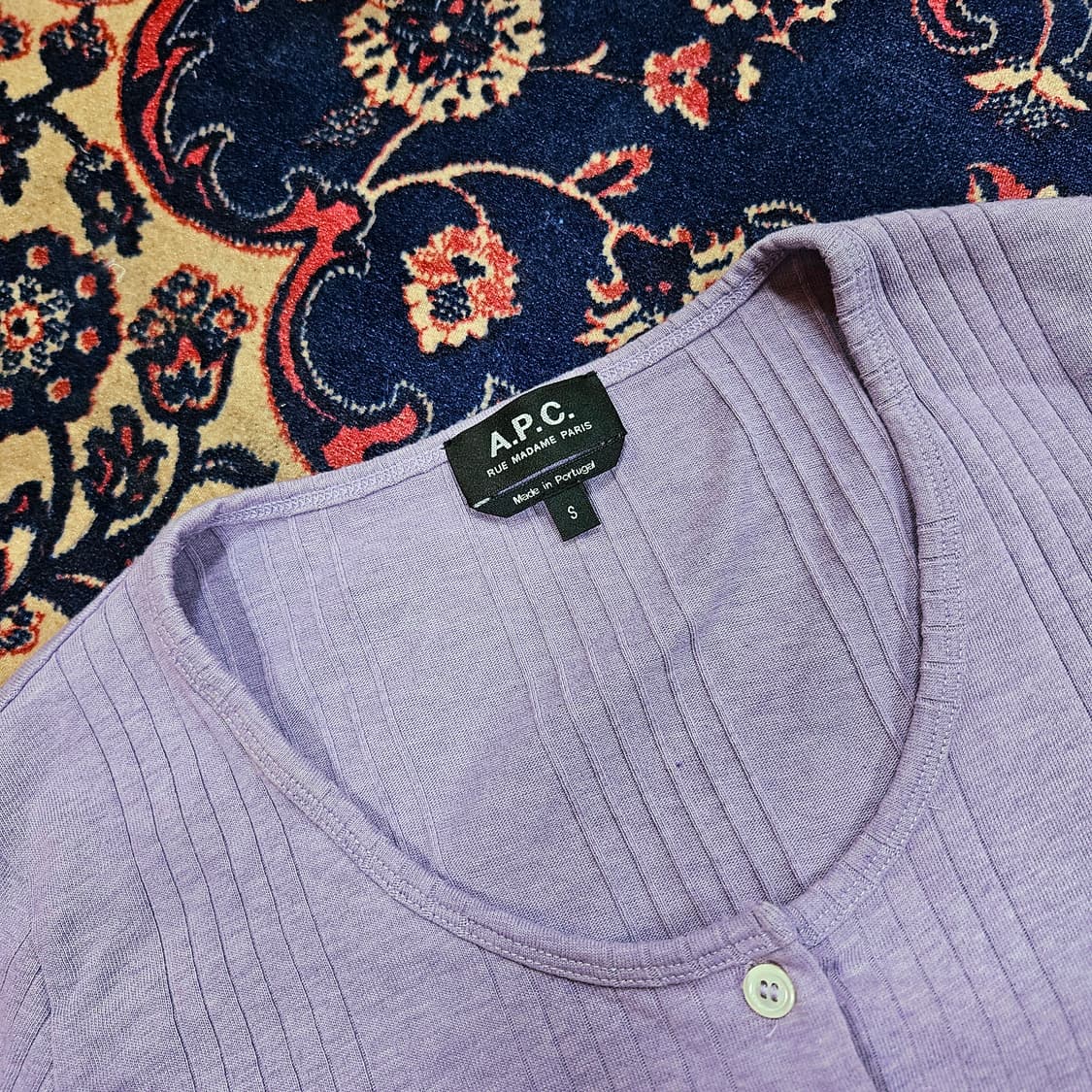 아페쎄(A.P.C) 라운드 프릴 퍼플 가디건 S size 상품이미지6