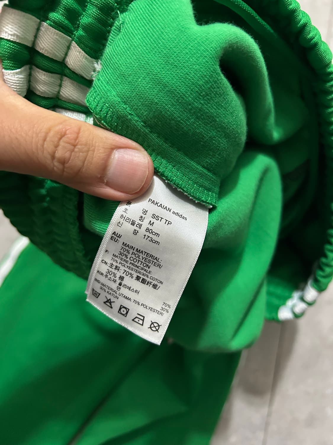 아디다스  그린컬러  파이어버드 트랙탑  빈티지 조거팬츠 30인치  상품이미지5