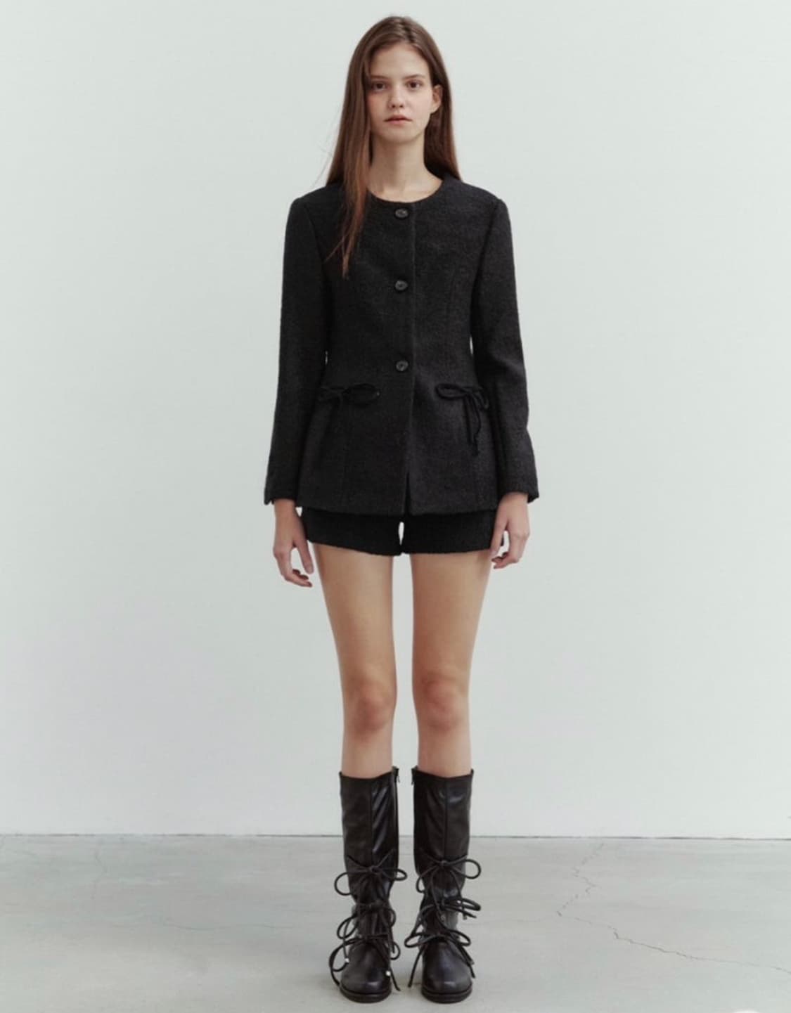 새상품 세트 판매) thetis 더티스 포켓 리본 트위드 자켓, 팬츠 상품이미지1