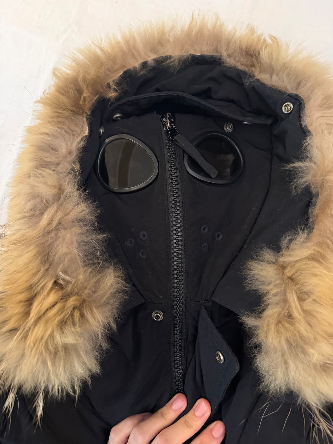 CP컴퍼니 11FW 아카이브 노르지 고글 덕다운 파카 블랙 상품이미지3