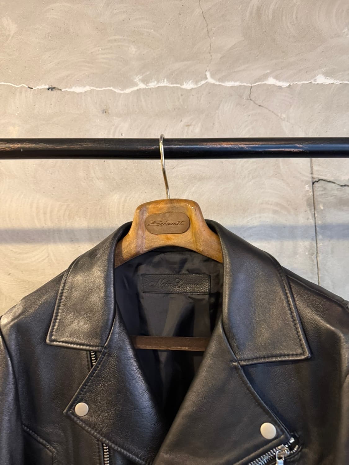 느와르 라르메스 램스킨 라이더 레더 자켓 슬림100 상품이미지3