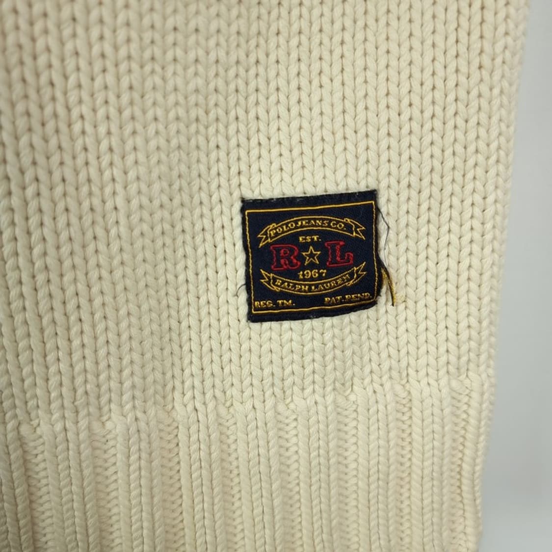 [폴로 진스 랄프로렌 ]빈티지 루즈핏 반폴라 니트 베이지 M19536 상품이미지6