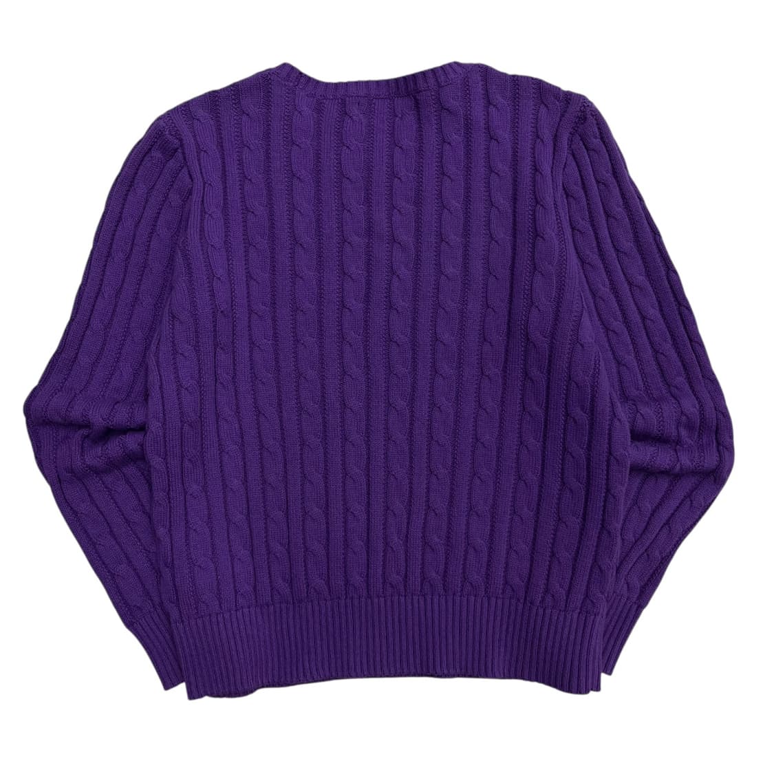 폴로 랄프로렌 그린포니 퍼플 꽈배기 니트 XL 상품이미지3