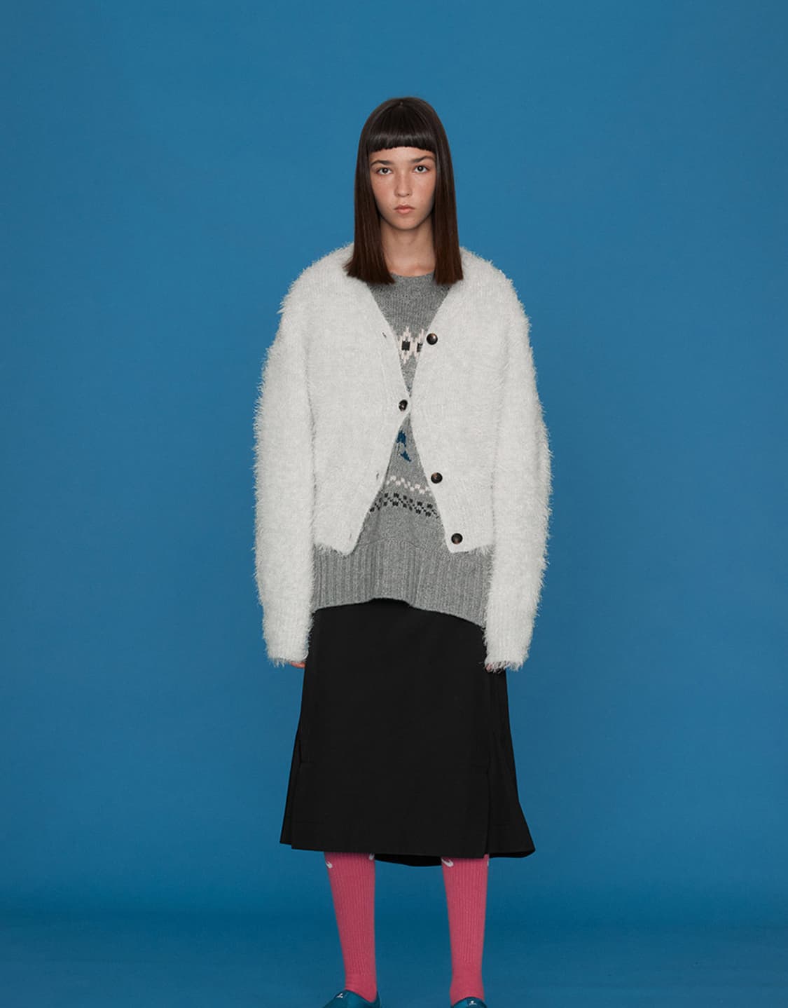 아위 노라 부클 가디건 민트/새상품 상품이미지10