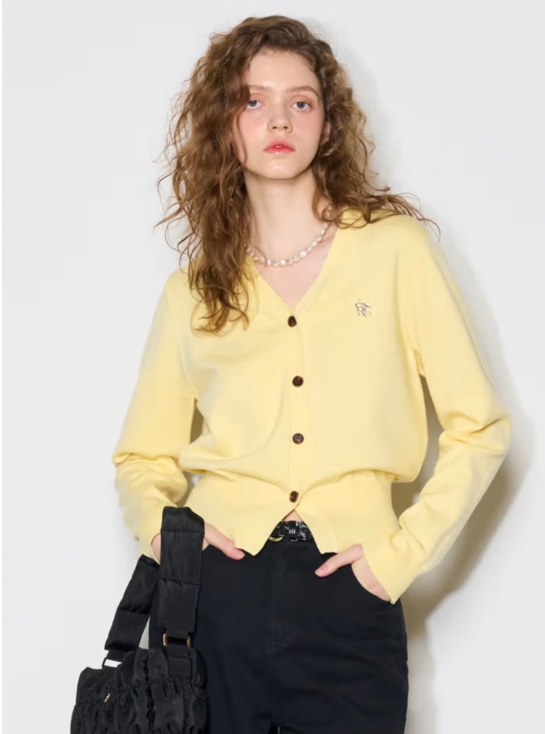 제너럴 아이디어 에센셜 가디건 Lemon 상품이미지2