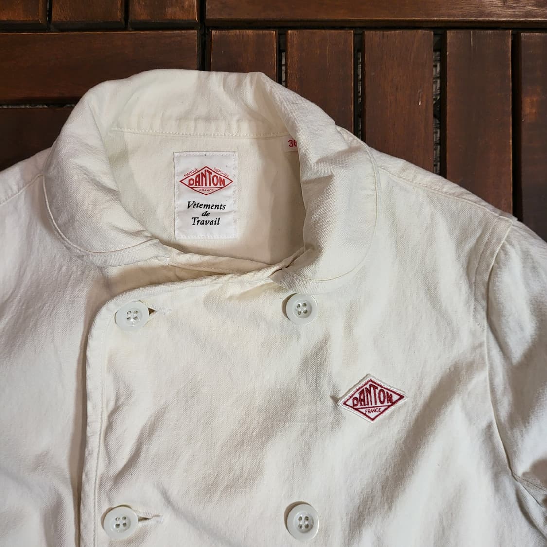 단톤(DANTON)브레스티드 코튼 자켓 (36) made in Japan 상품이미지3