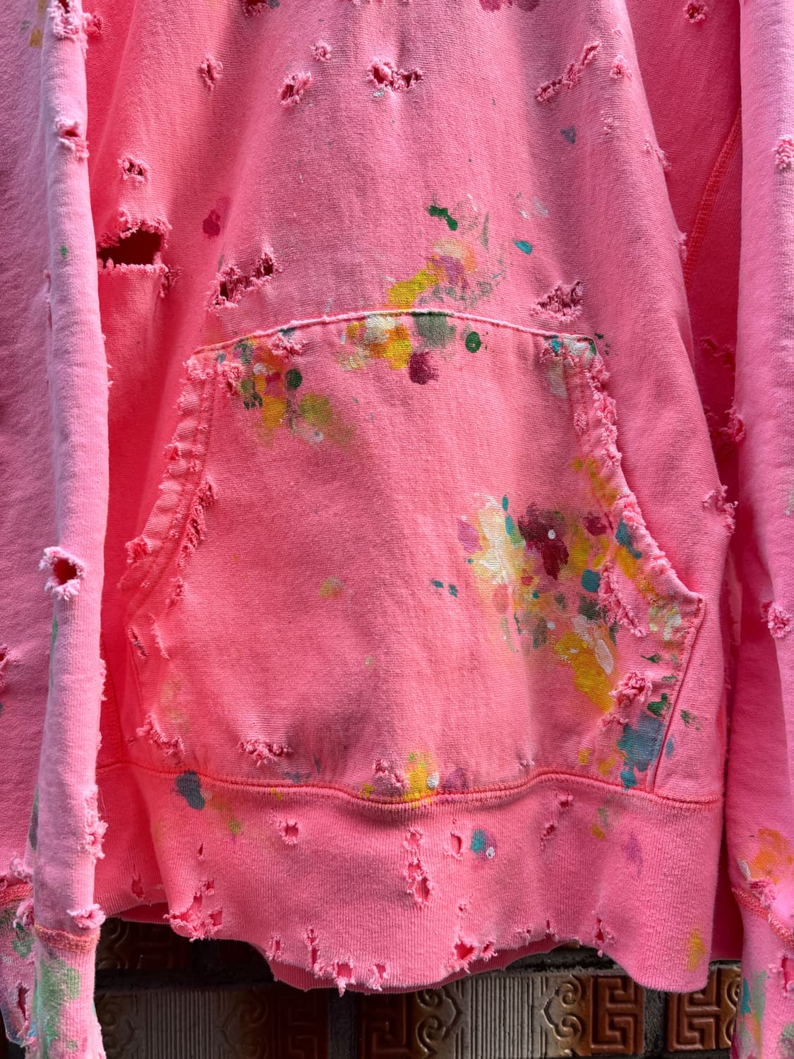 18ss 슈프림 디스트레스드 페인팅 트레쉬 후드 상품이미지6