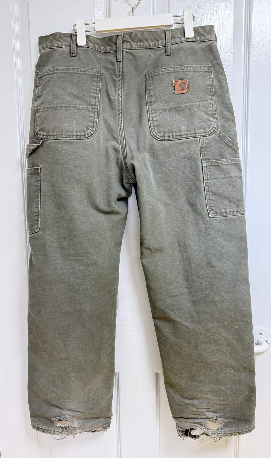 칼하트 빈티지 모스그린 플란넬 팬츠 34x30 상품이미지2