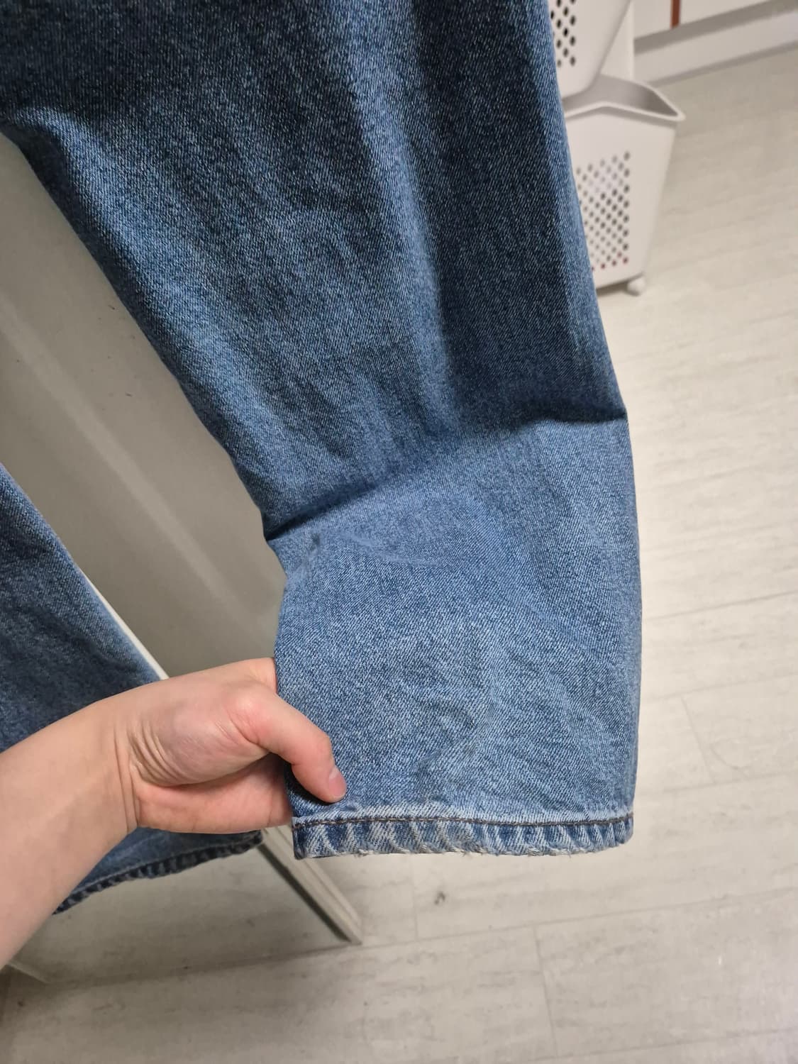 스파오 롱 청바지 중청데님 상품이미지6