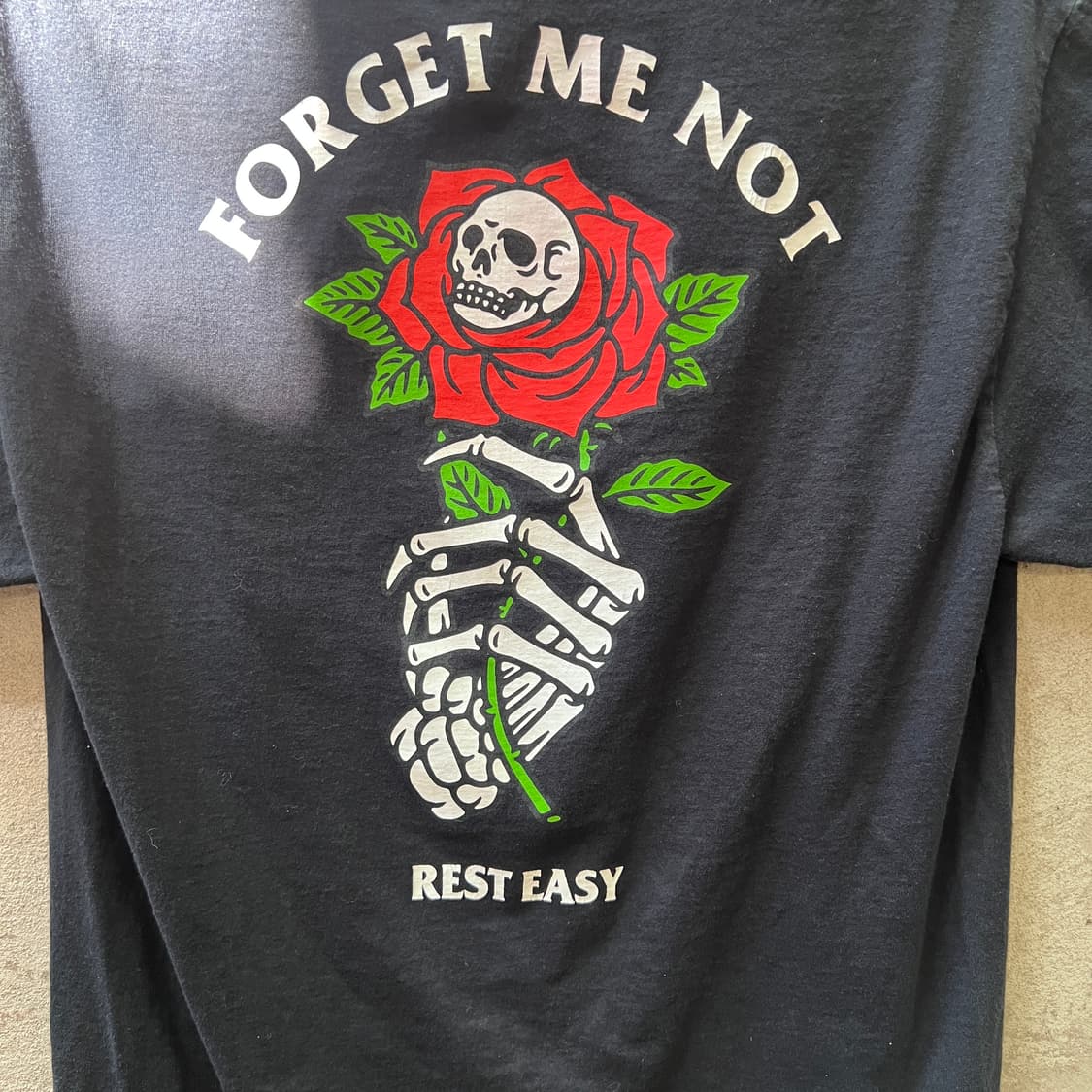 REST EASY 스컬 로즈 반팔티 상품이미지3