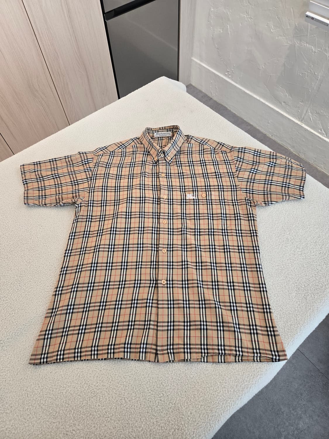 버버리 체크 반팔 셔츠 L : 싸게 드려요 상품이미지2