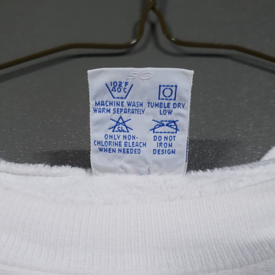 L (100) 챔피온 90s USA 리버스위브 화이트 맨투맨 스웻셔츠 상품이미지5