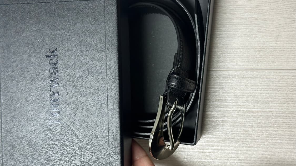 Tonywack 토니웩 블랙 가죽 벨트 상품이미지1