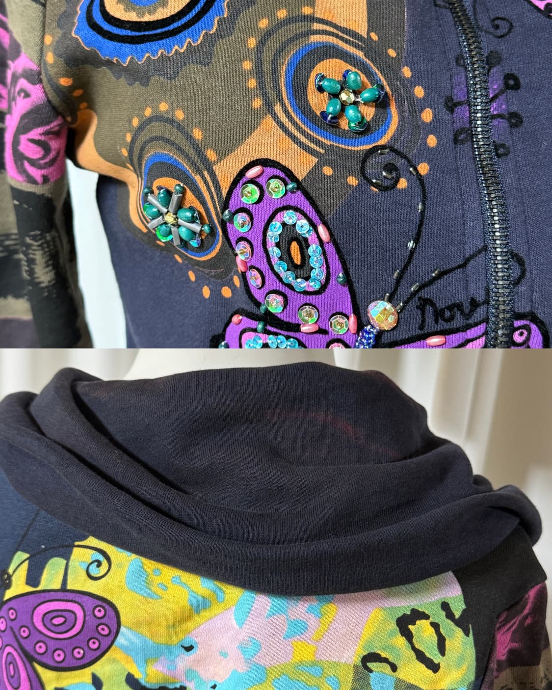 빈티지 y2k kitsch 집업 상품이미지6