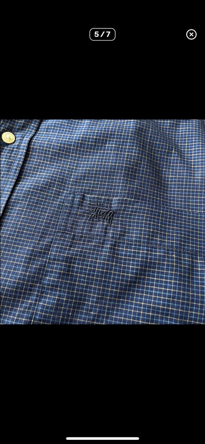 90s 올드 스투시 USA MADE 체크 셔츠 상품이미지5