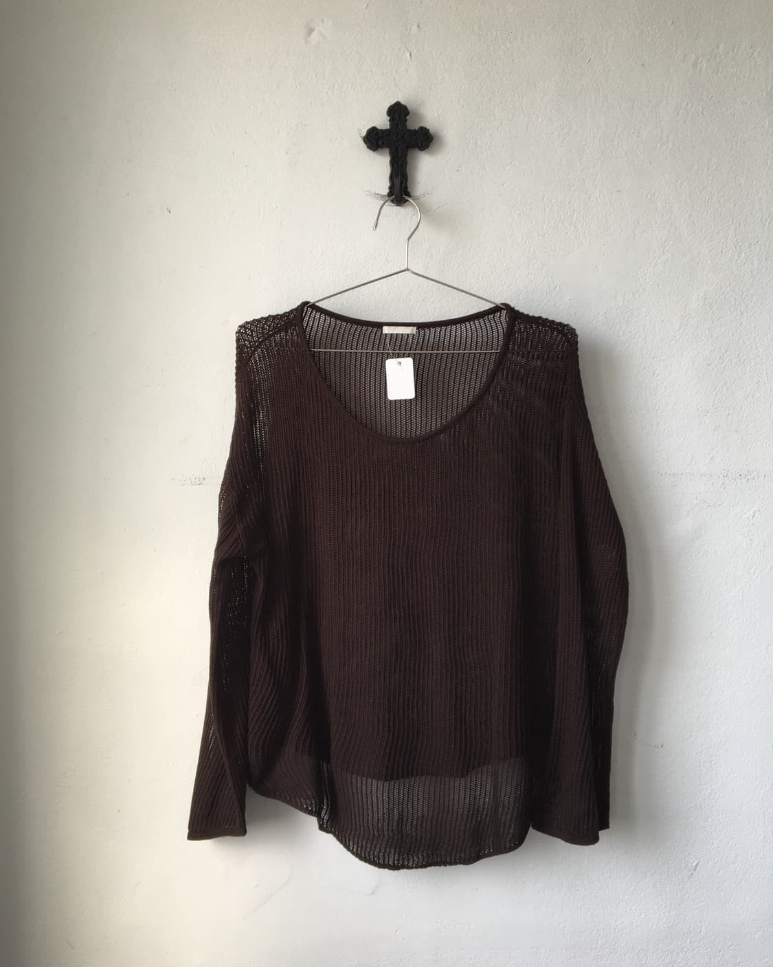 Brown punching knit 상품이미지2