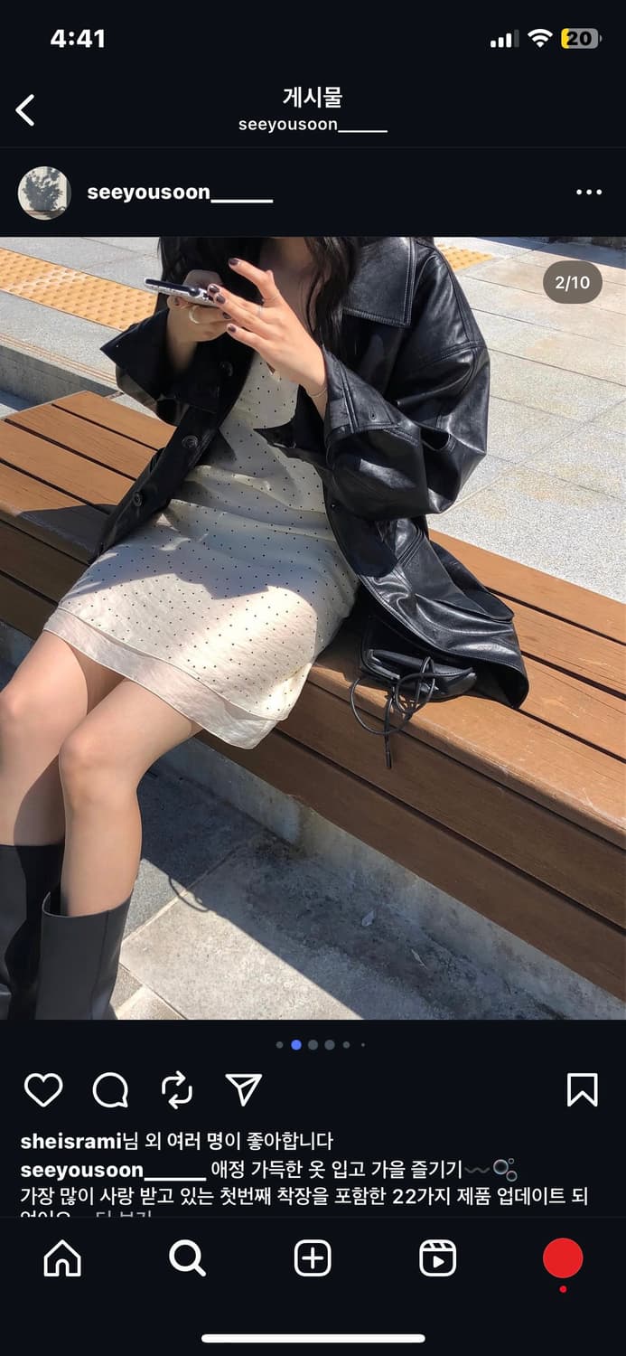 씨유쑨 시유쑨 도트 나시 레이어드 원피스 아이보리 상품이미지2