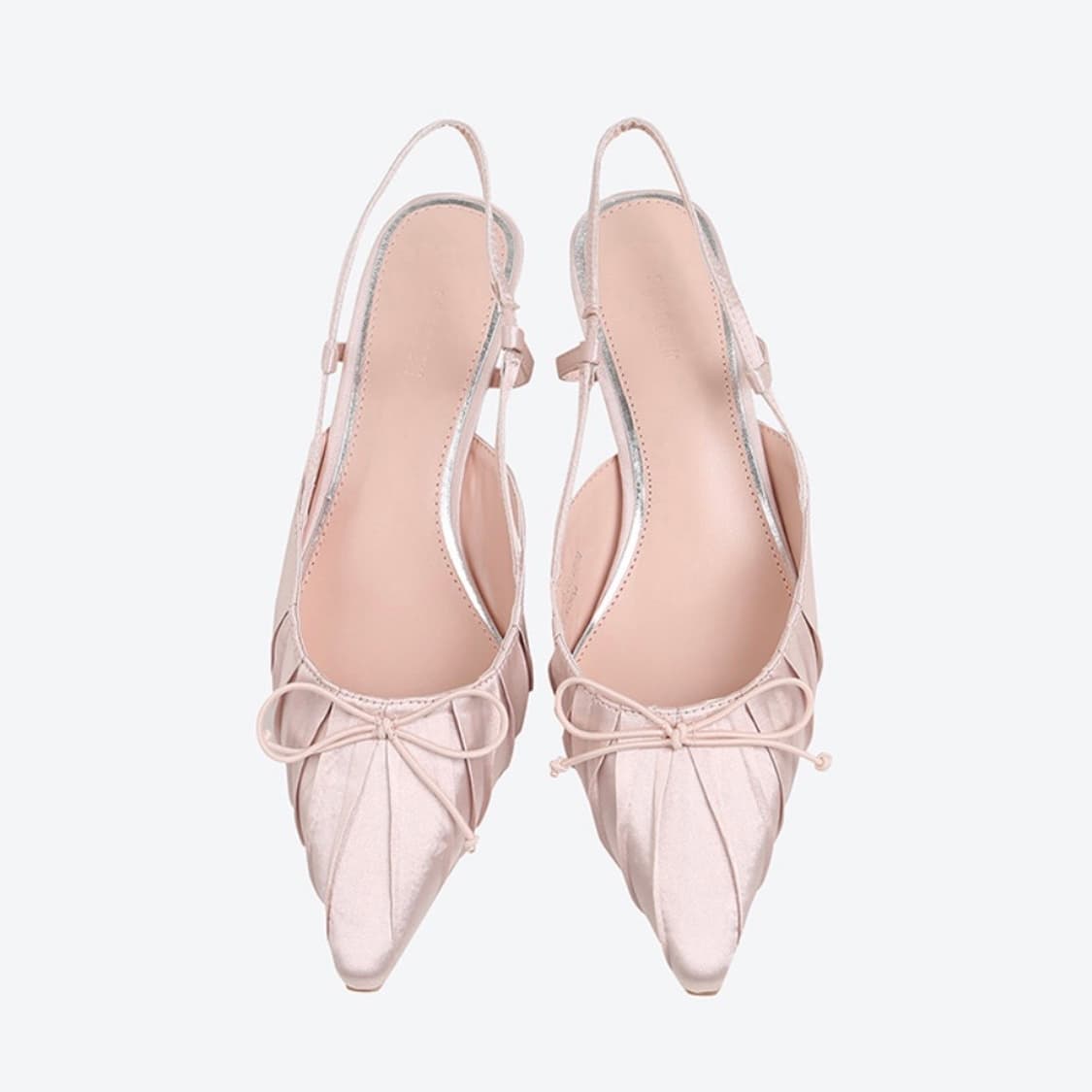 슈펜 새틴 키튼힐 셔링 리본 슬링백 4cm 245 상품이미지2