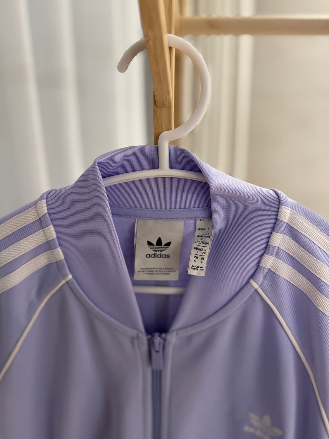 아디다스 연보라색 오버핏 져지 트랙탑 상품이미지2