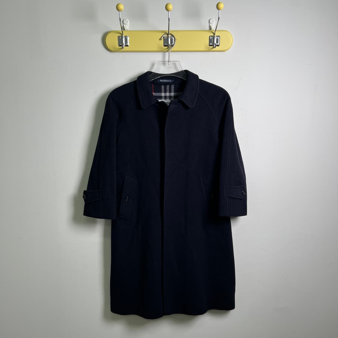 버버리 네이비 울 싱글 발마칸 코트 상품이미지1