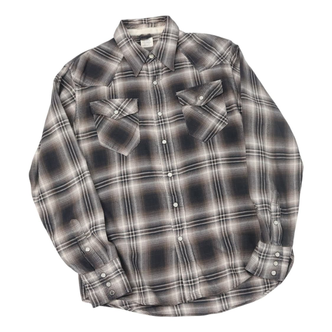 BACK NUMBER 백넘버 빈티지 웨스턴 체크 스냅 셔츠 (M) 상품이미지1