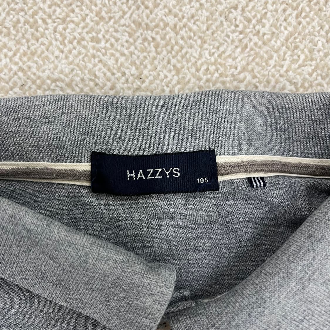 [105] 헤지스 컬러배색 코튼 긴팔 카라 티셔츠 0119M1 상품이미지2