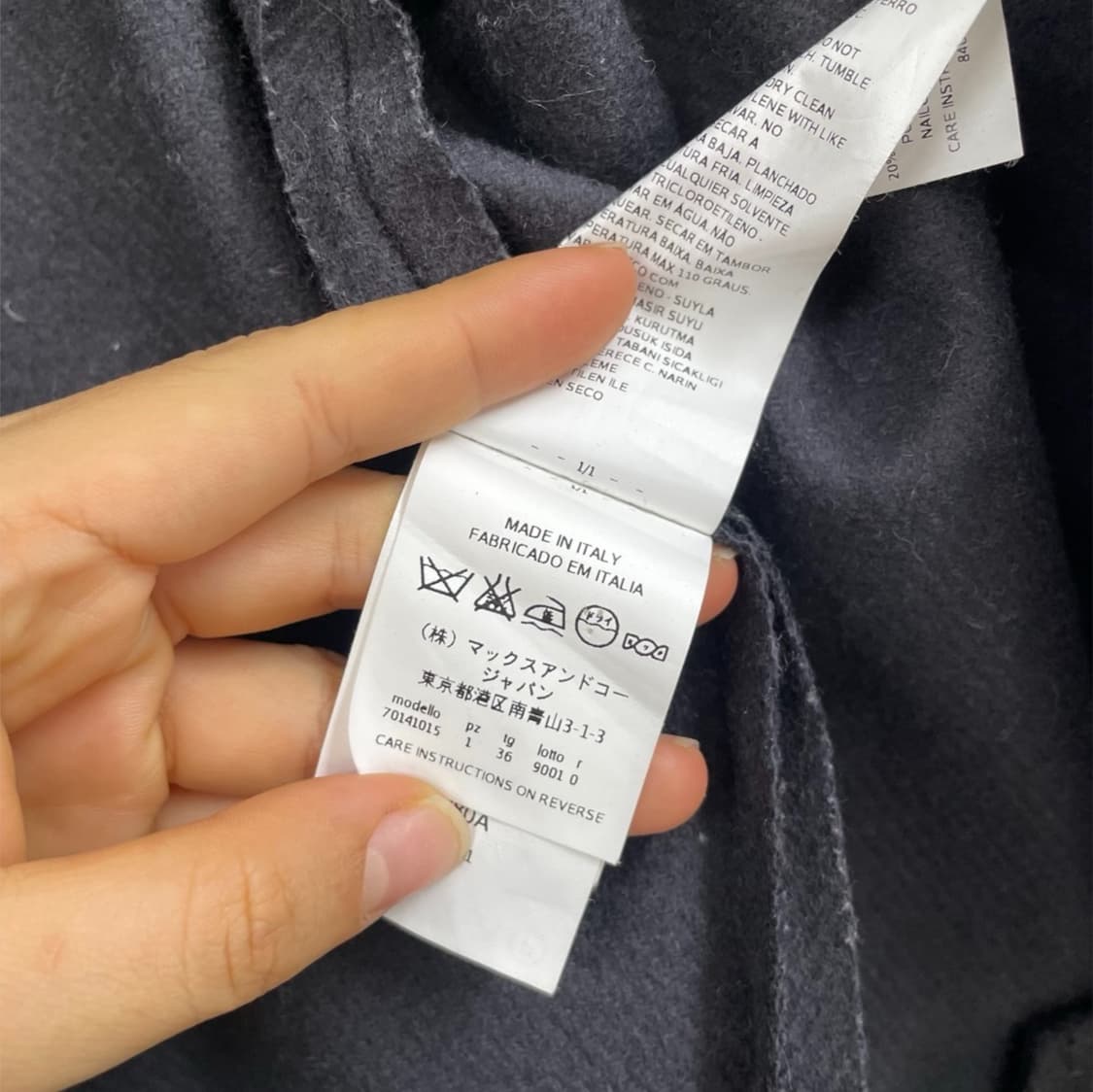 막스앤코 MAX&Co 차콜 울 케이프 코트 34 상품이미지7