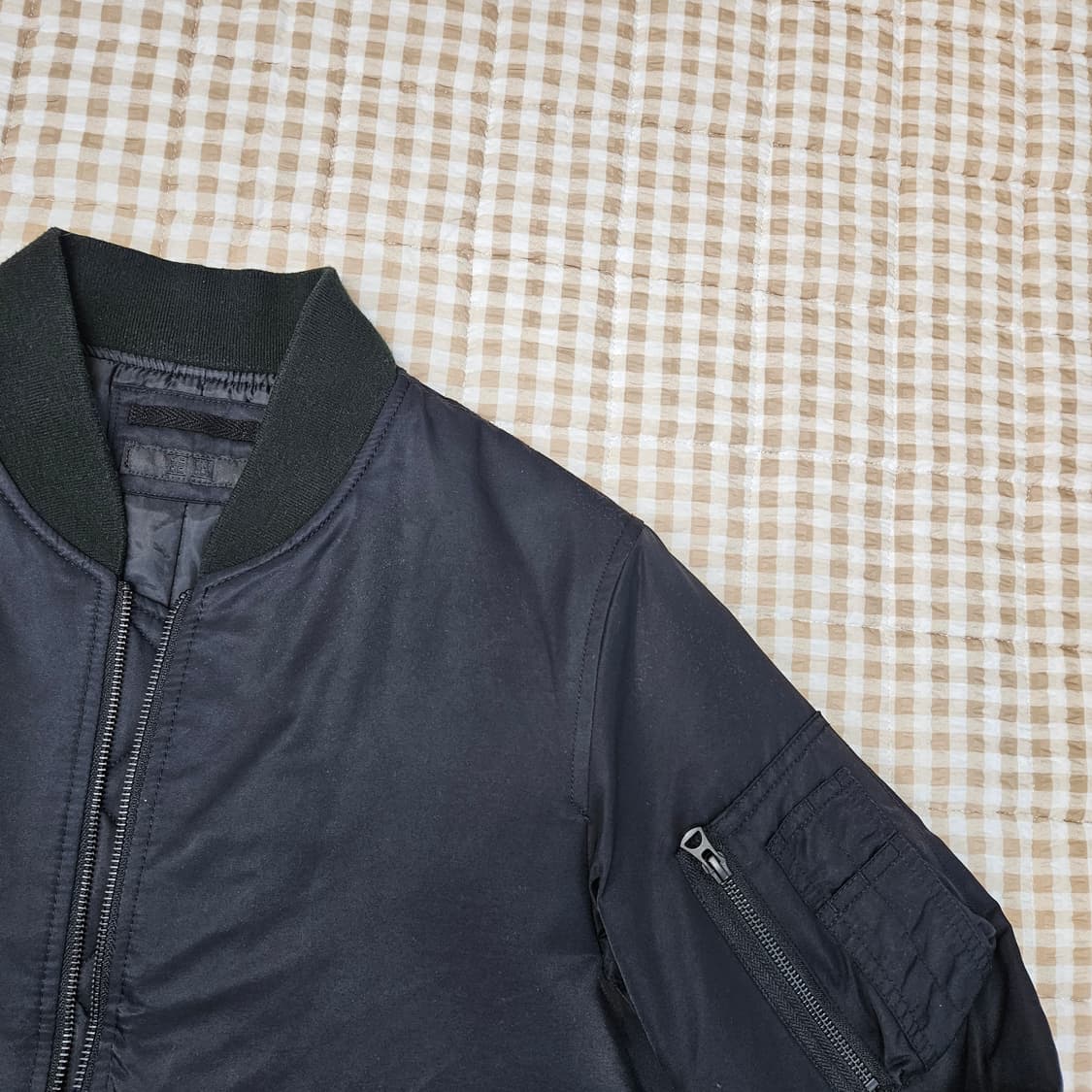 유니클로 MA-1 블루중 항공점퍼 남자100 상품이미지4