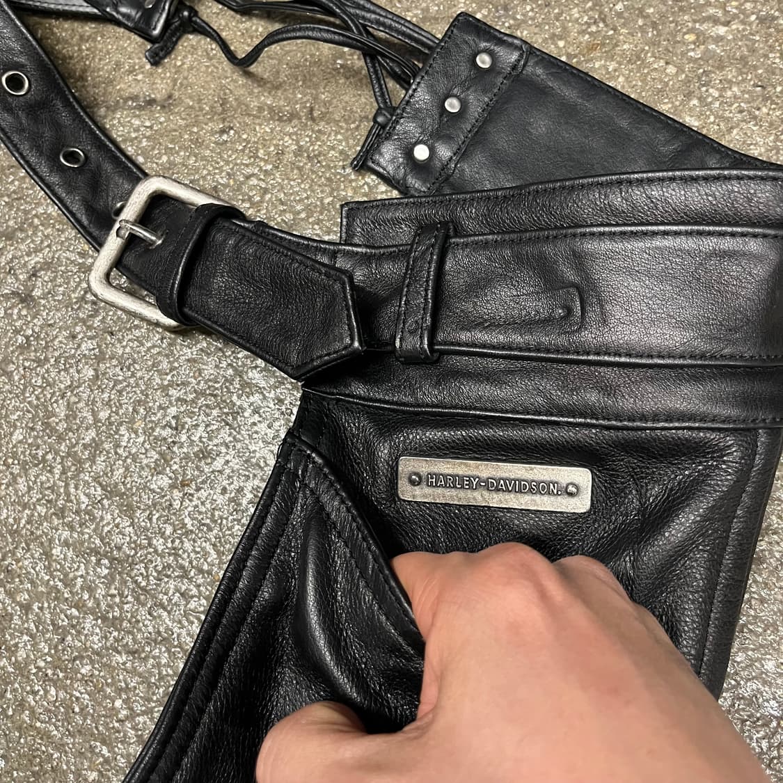 할리데이비슨 가죽 챕스 (M) 상품이미지3