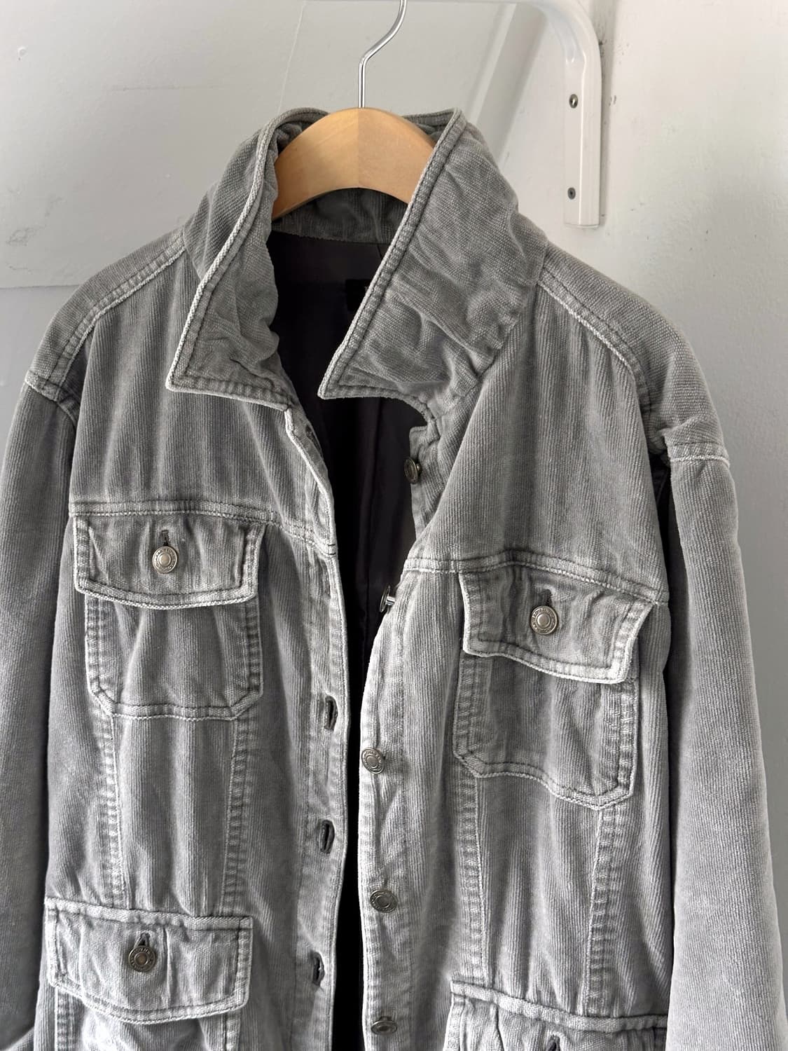 Design cord 2way collar loose blouson 상품이미지3