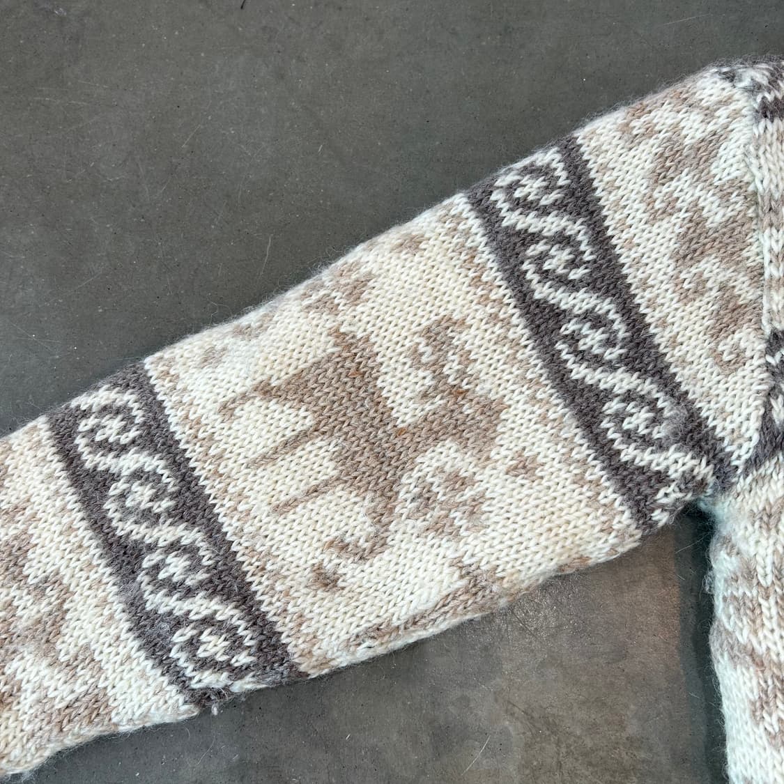 노르딕패턴 니트 후드집업 상품이미지4