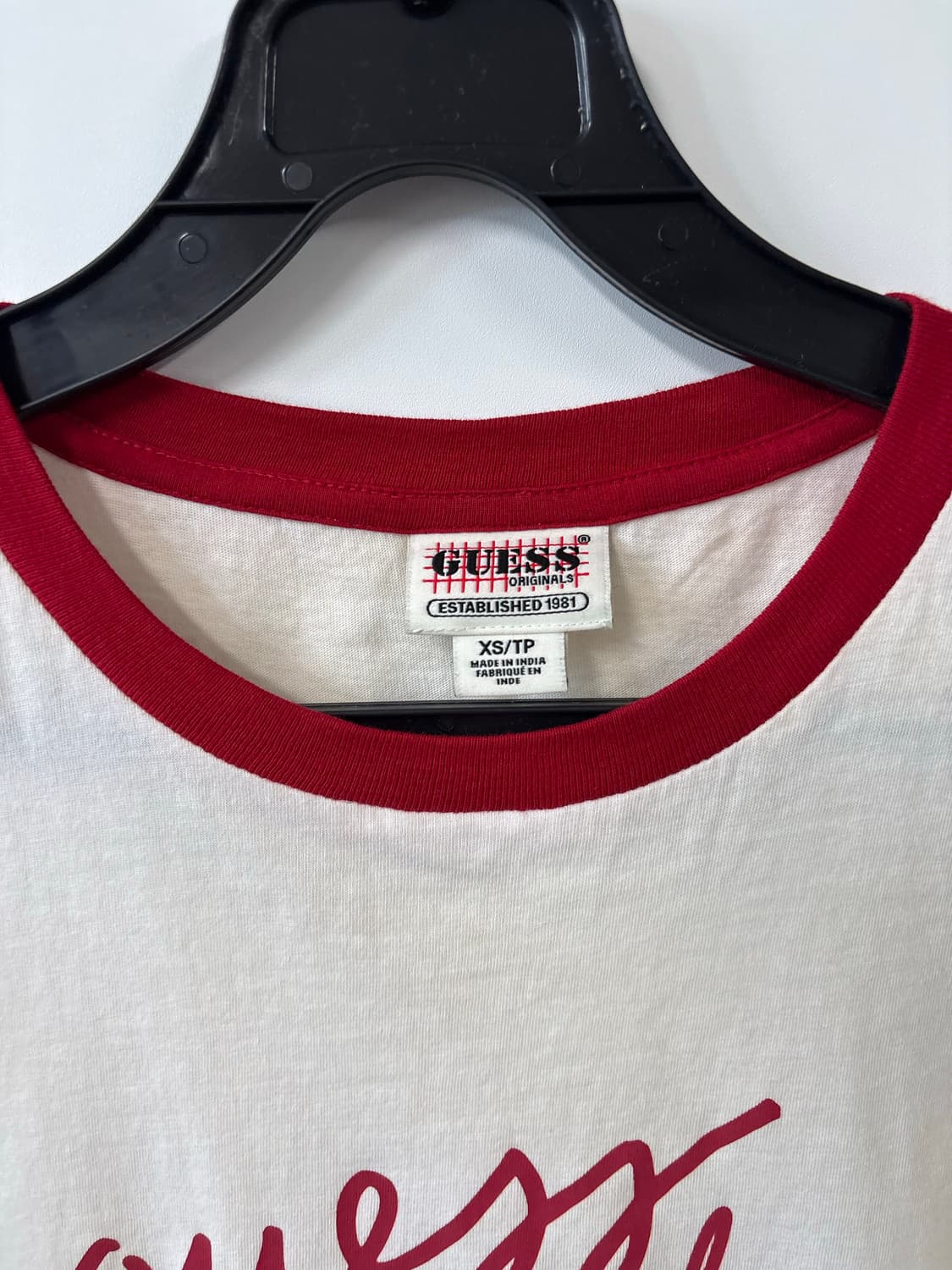 게스 크롭 링거 반팔 티셔츠 상품이미지5