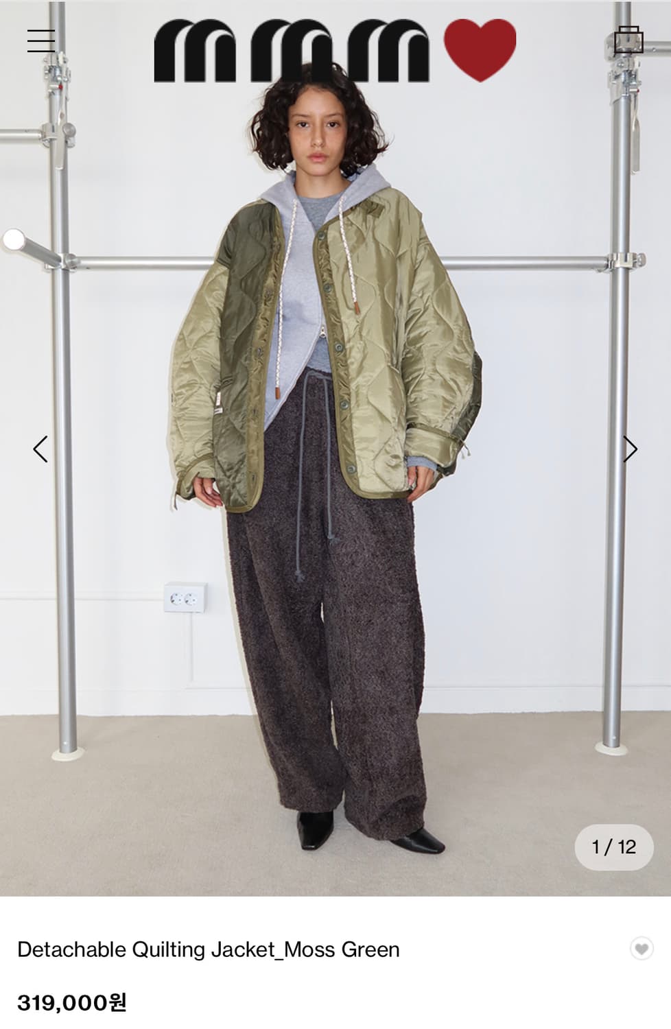 엠엠엠 진스 필드 퀄팅 라이너 카키 러브 자켓 상품이미지10