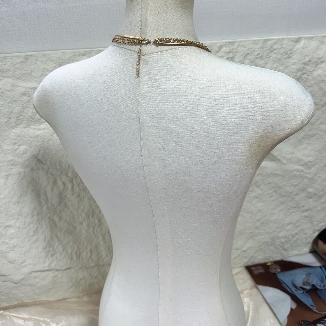 빈티지 중세 스네이크체인 꽈배기체인 레이어드 목걸이 상품이미지3