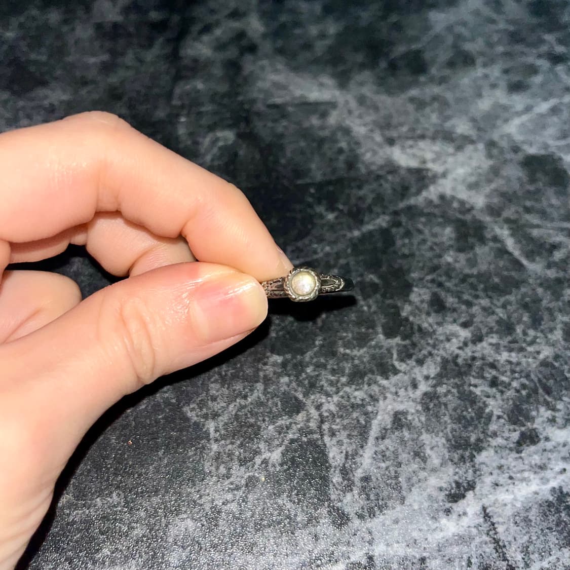 [925silver] 래브라도라이트 문양 실버 링 상품이미지3