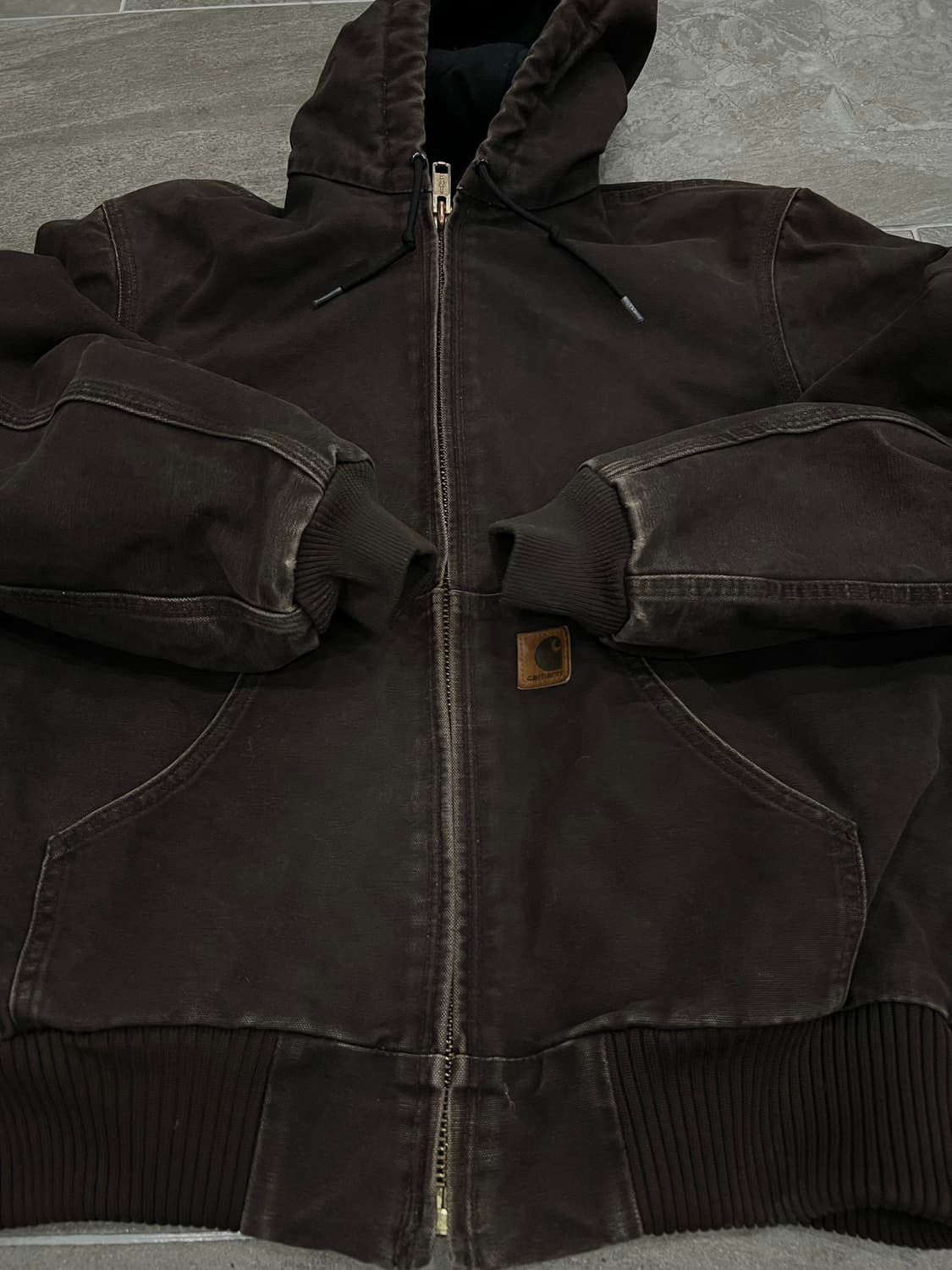 (S) 칼하트 덕 액티브 후드자켓 J130 DKB 다크브라운 상품이미지7