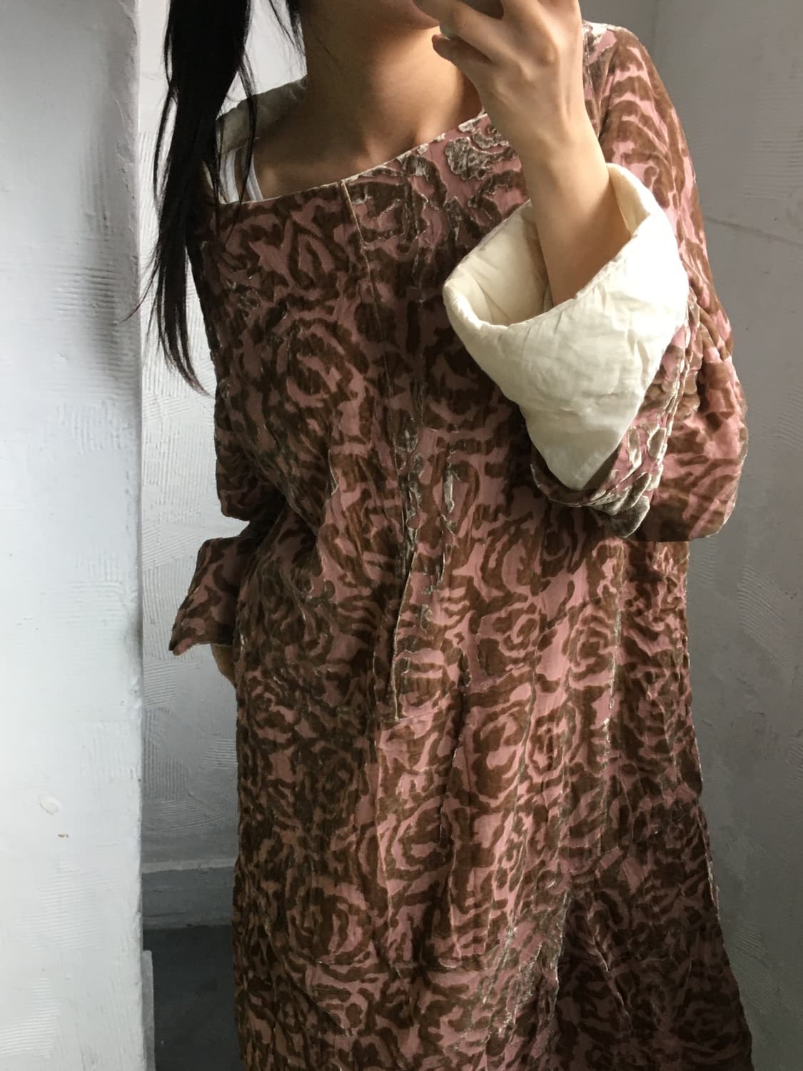 Comme des Garcons 꼼데가르송 1996’s 로즈 프린트 벨벳 상품이미지1