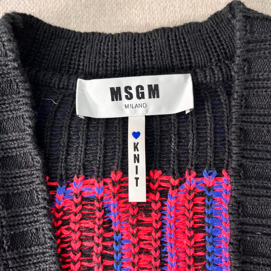 105 msgm 패턴 컬러 블럭 가디건 상품이미지2