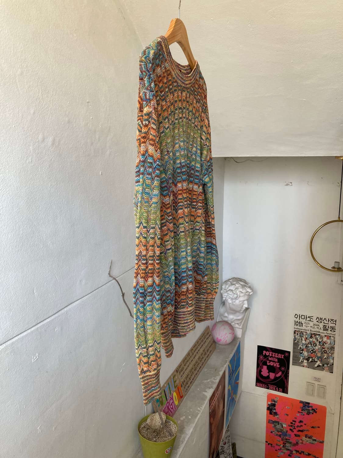 미쏘니st 그런지 패턴 니트 상품이미지4