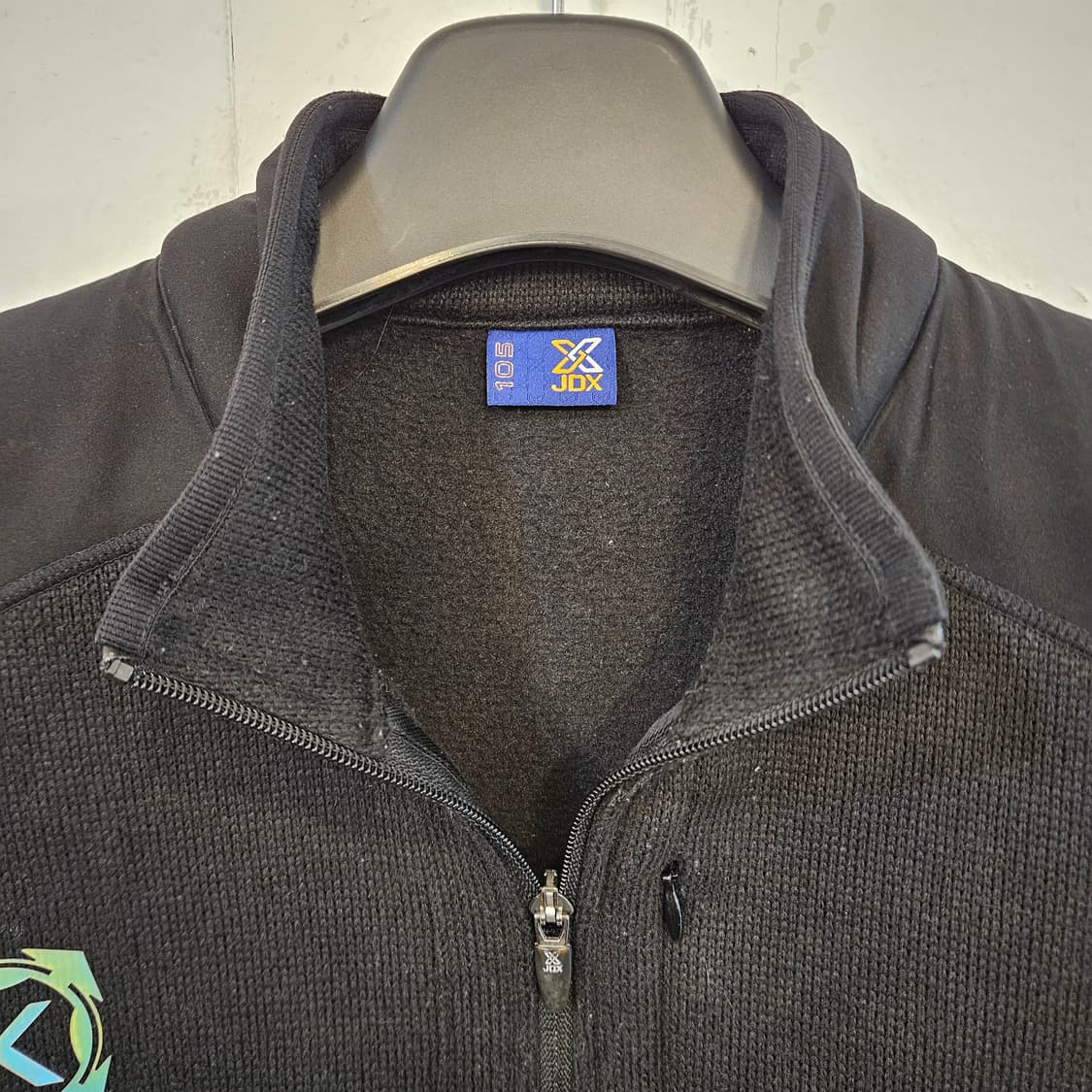105(XL)/실측100(L)JDX 블랙 니트 집업 자켓 상품이미지4