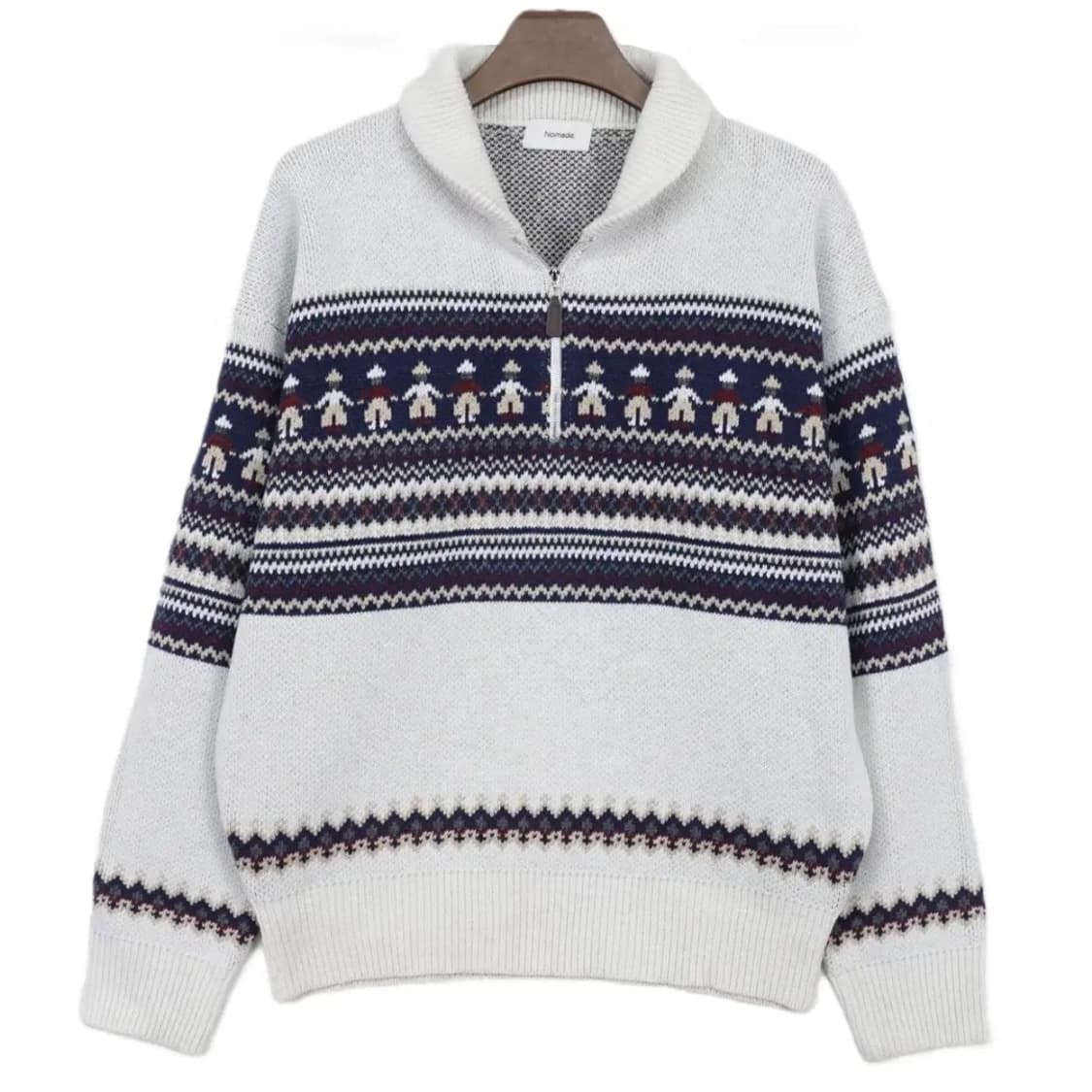 노메이드 노르딕 니트 반집업 코위찬 상품이미지1