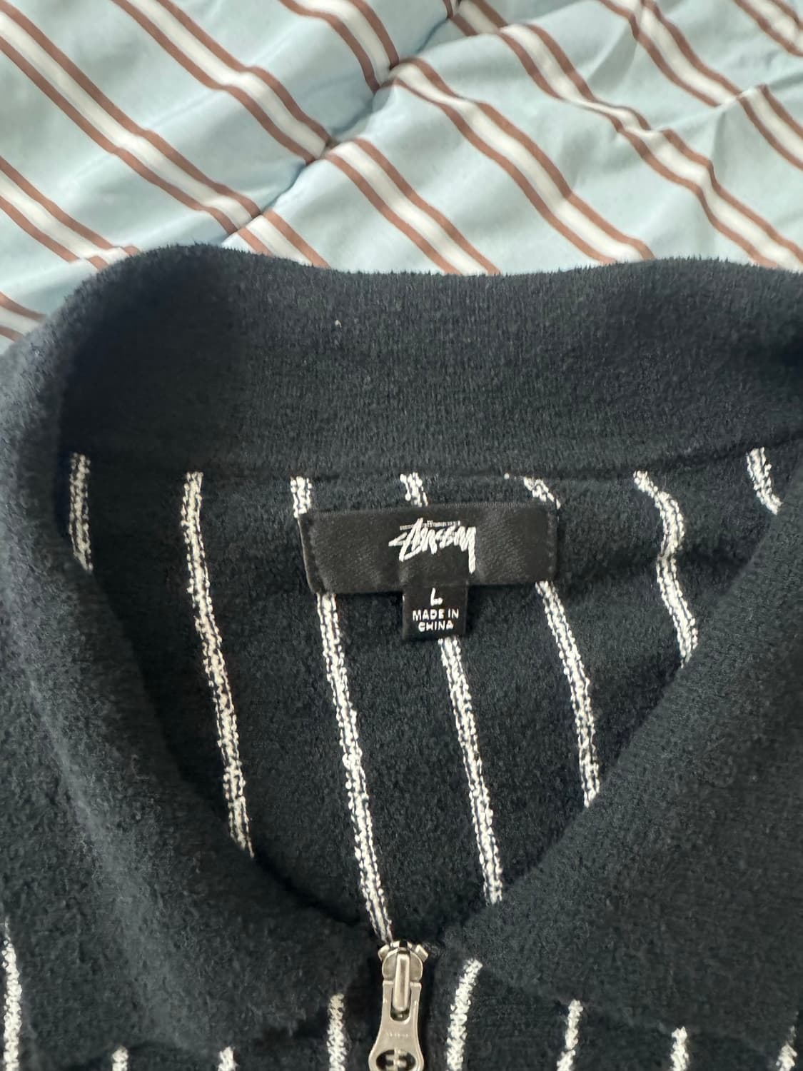 L) 스투시 라이트웨이트 스트라이프 집업 상품이미지2