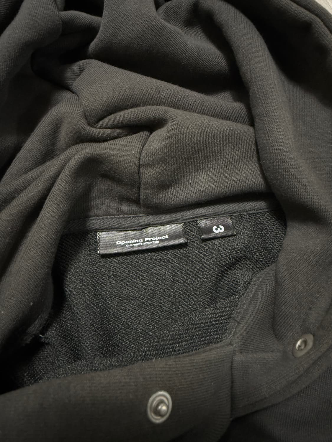 [3] 오프닝 프로젝트 아이덴티티 후드 차콜 상품이미지4