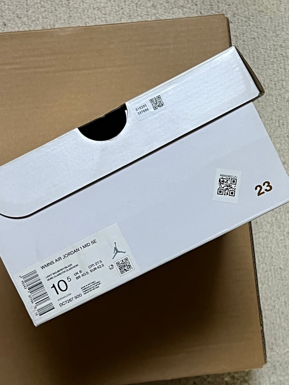 (W) 조던 1 미드 SE 라이트 멀베리 상품이미지6