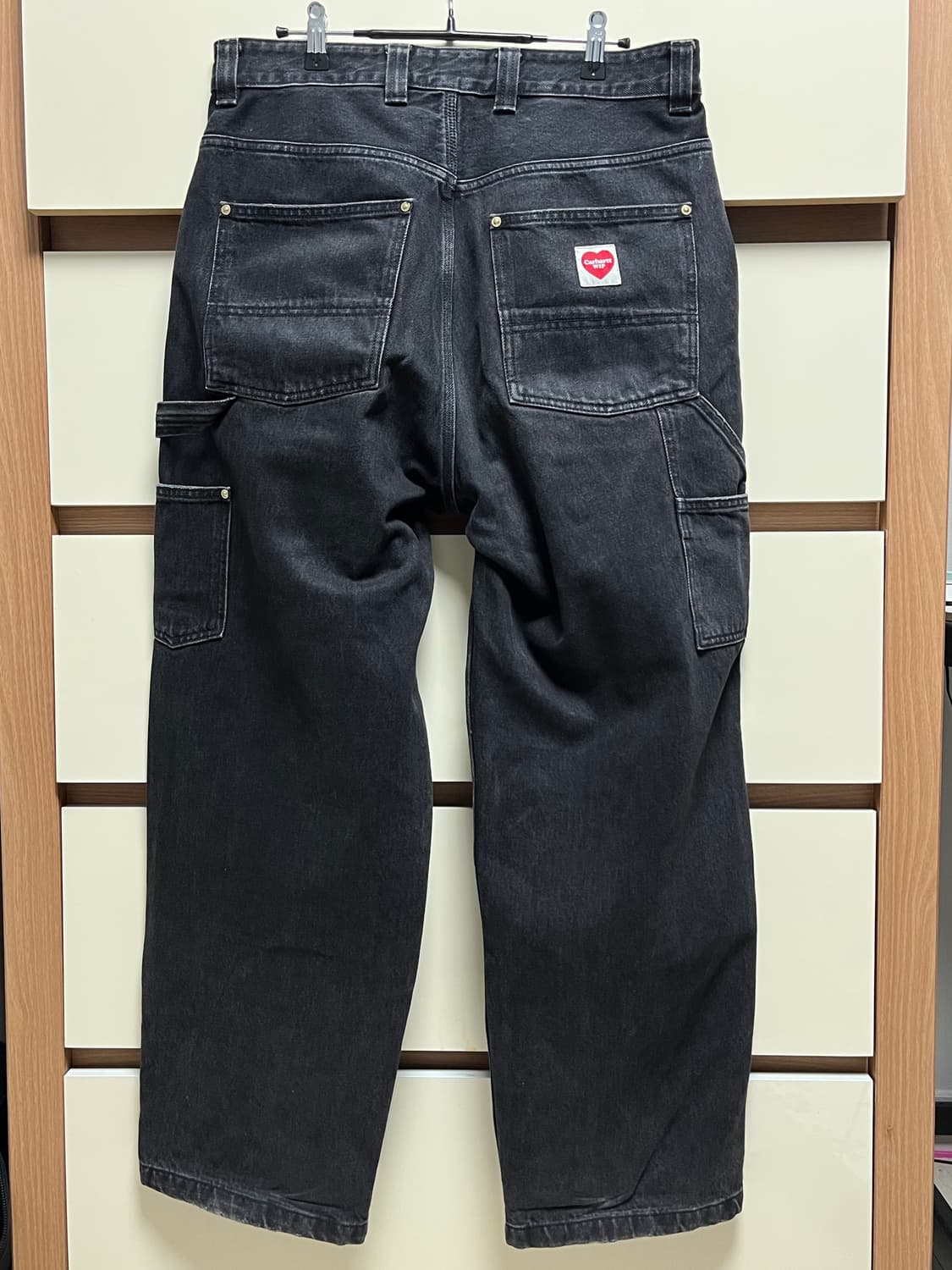 [S] 칼하트 WIP 내쉬 더블니 팬츠 블랙 상품이미지2