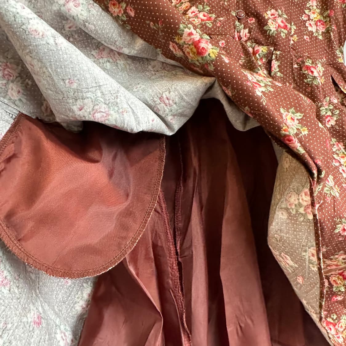 브라운 플라워 도트  원피스 상품이미지6