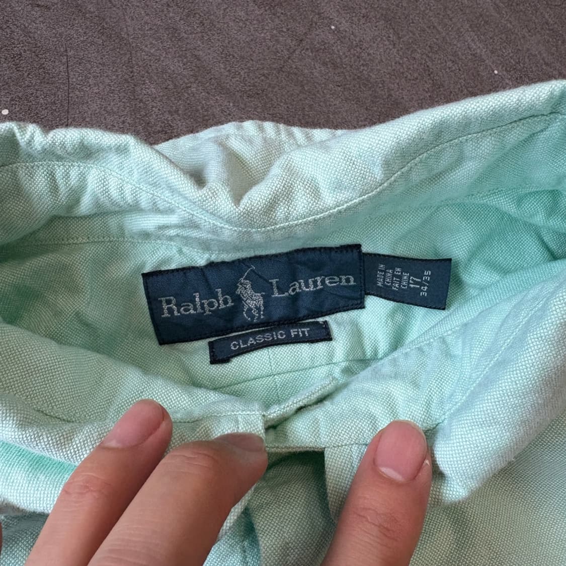 폴로 민트 옥스포드 클래식 로고 긴팔 셔츠  상품이미지5