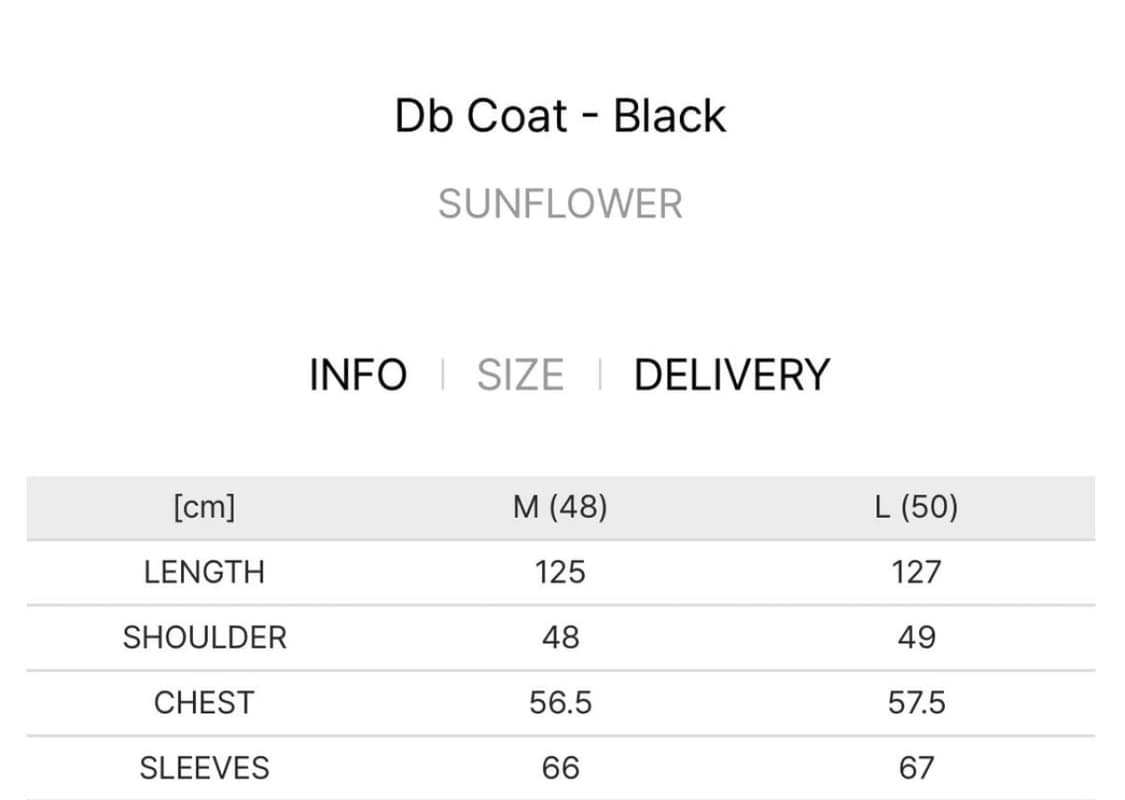 선플라워 DB 코트 블랙 / 48 상품이미지5